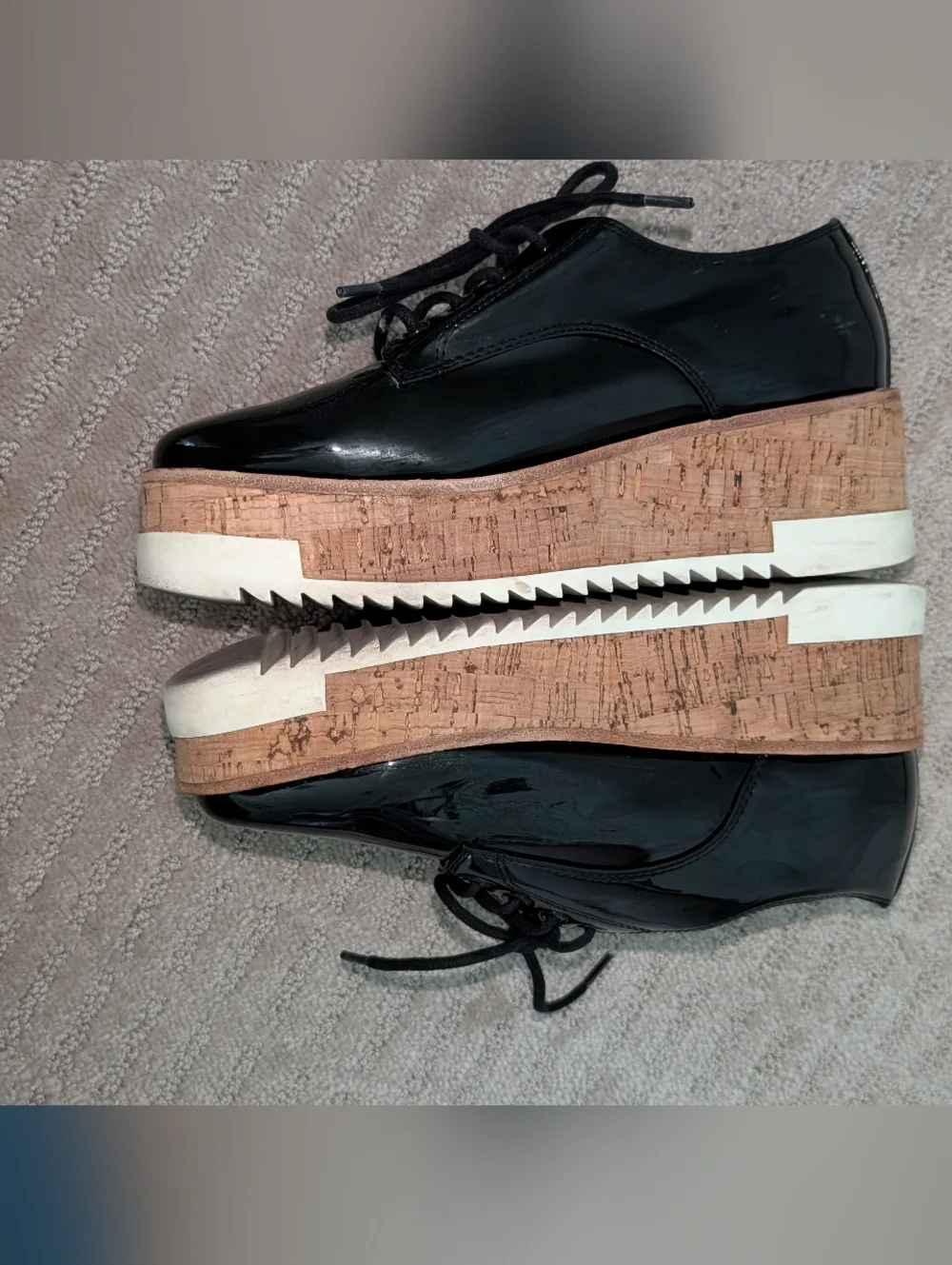 Aldo‎ Black Leather Heeled Oxfords Size 7